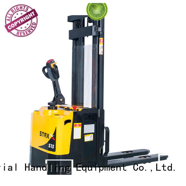 Custom semi electric stacker suppliers price for business for rent