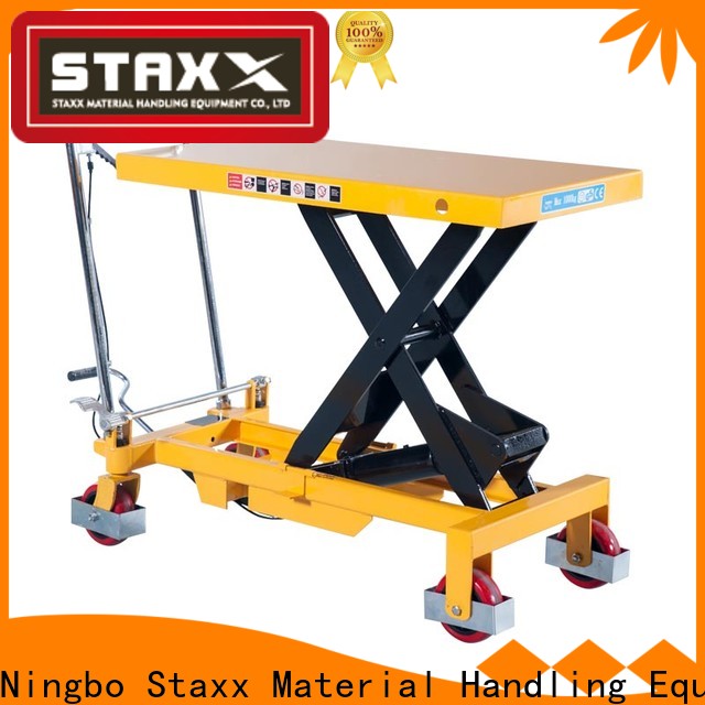 Staxx Top movable scissor lift manufacturers for warehouse
