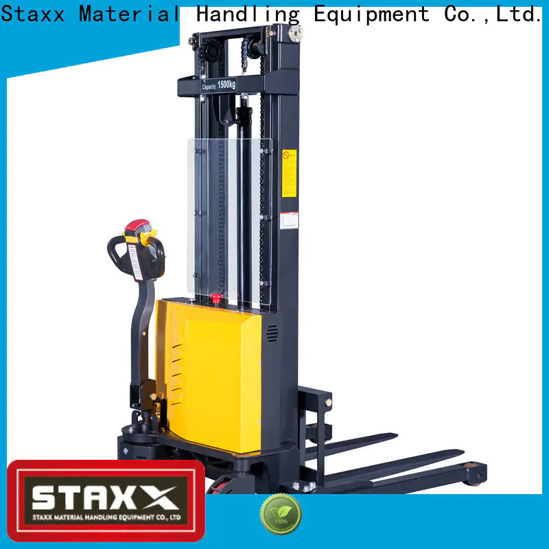 Staxx Top straddle stacker forklift company for warehouse