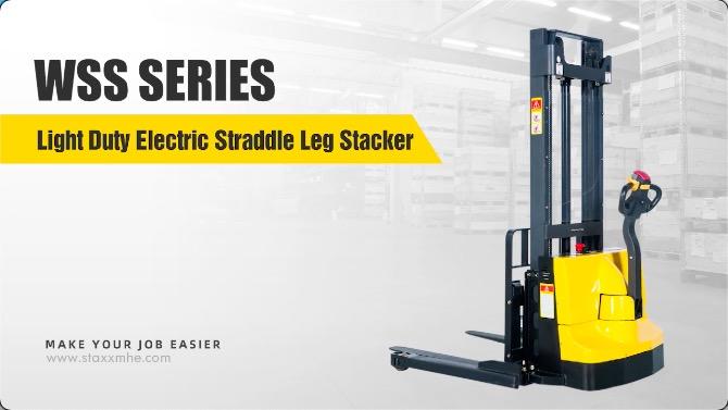 Best Light Duty Electric Straddle Leg Stacker Buon prezzo - Staxx