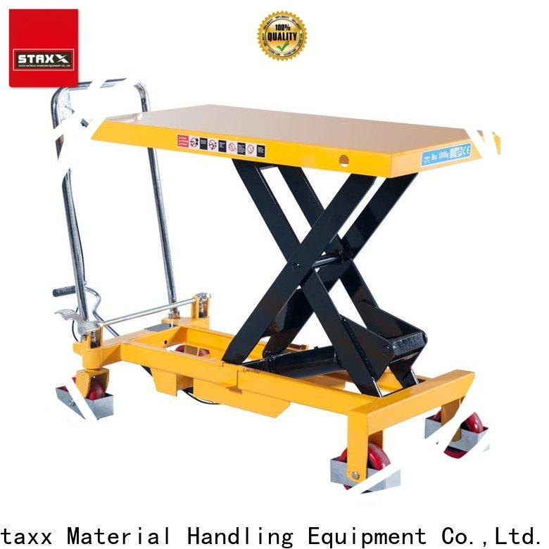 Staxx Pallet Truck Top Staxx manual scissor lift trolley company for warehouse