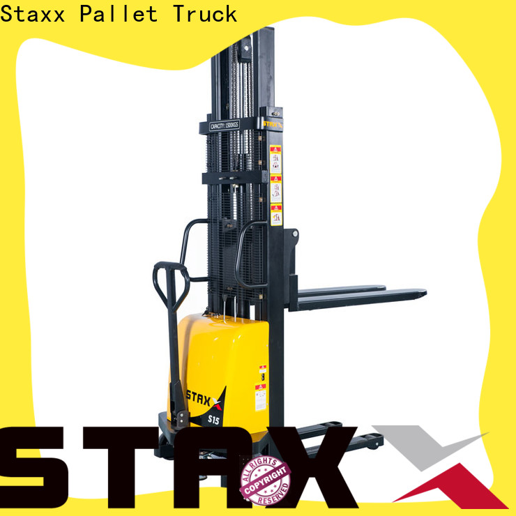 Latest Staxx battery pallet stacker factory