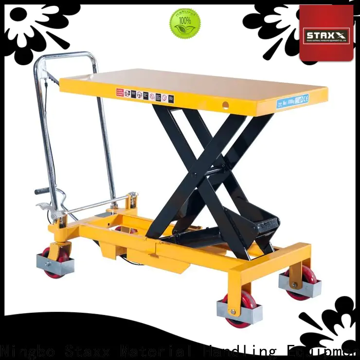 Staxx Pallet Truck Custom Staxx material handling tables for business